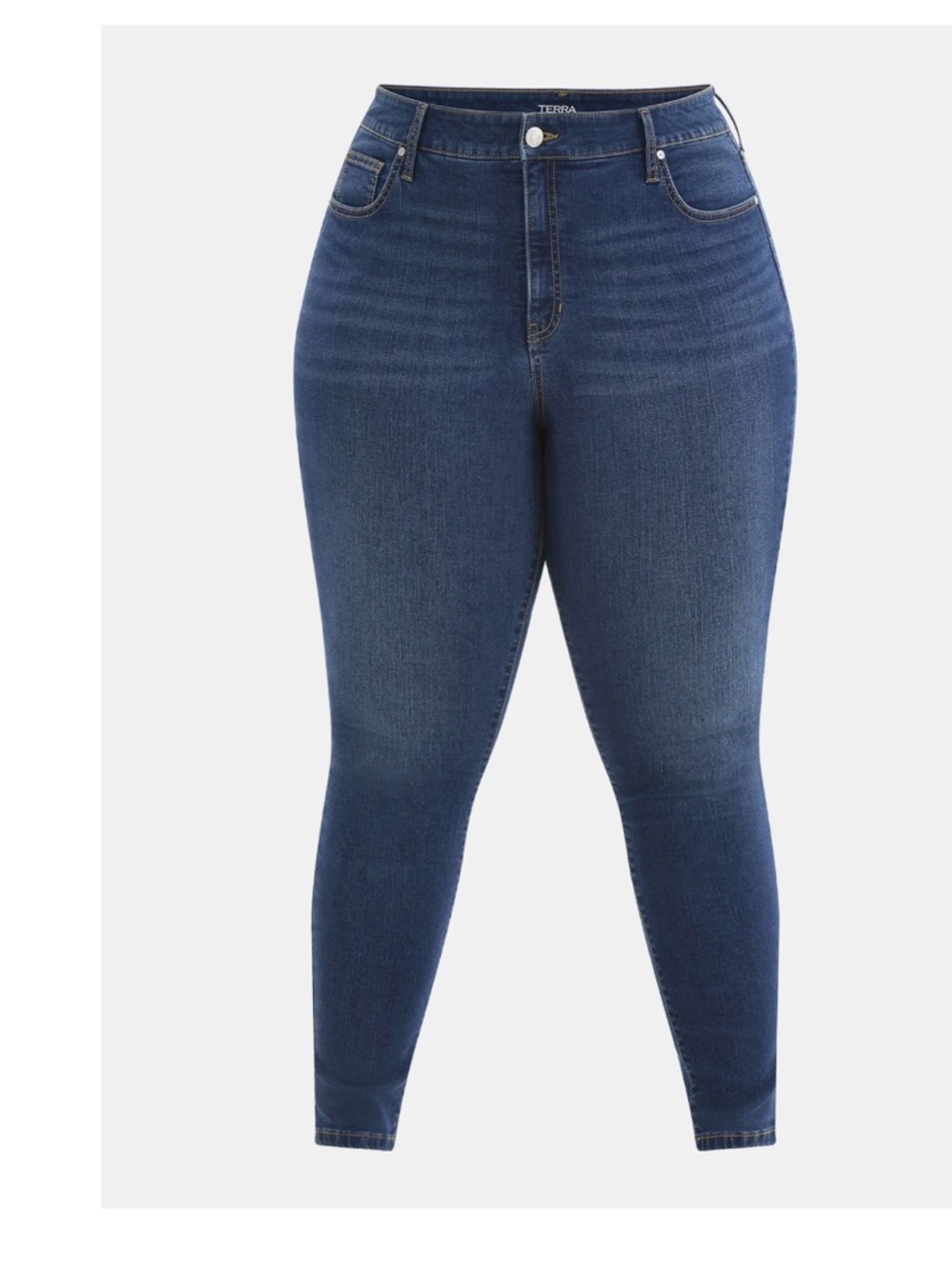 Women's Plus Size Skinny High Rise Jeans Size 24W Petite - Picture 2 of 12